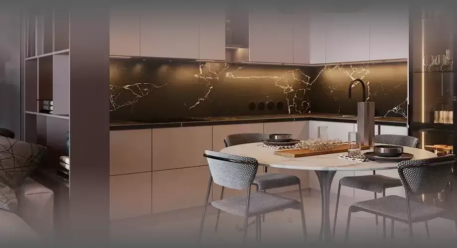 Как приклеить фартук на кухне