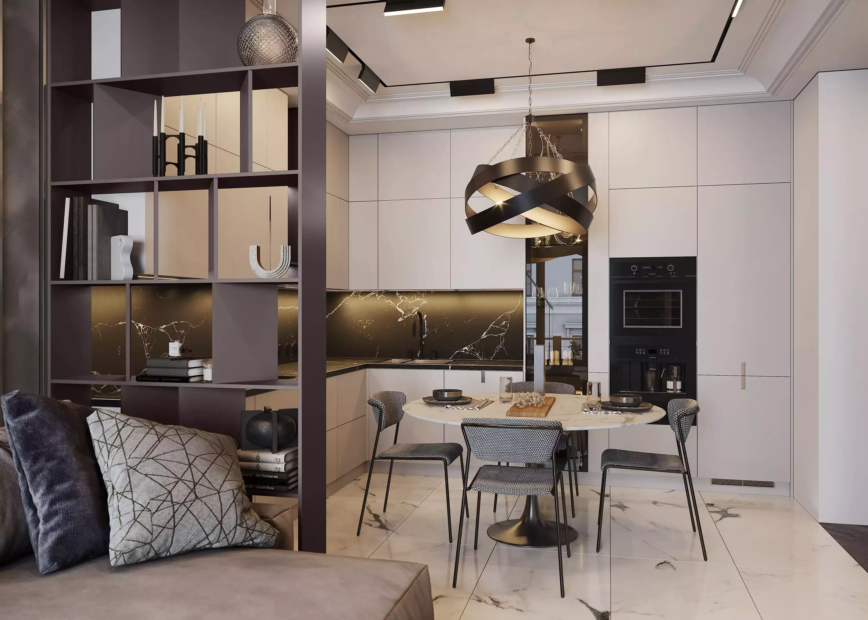 Дизайн кухни 12 кв. метров с диваном: идеи, фото и рекомендации