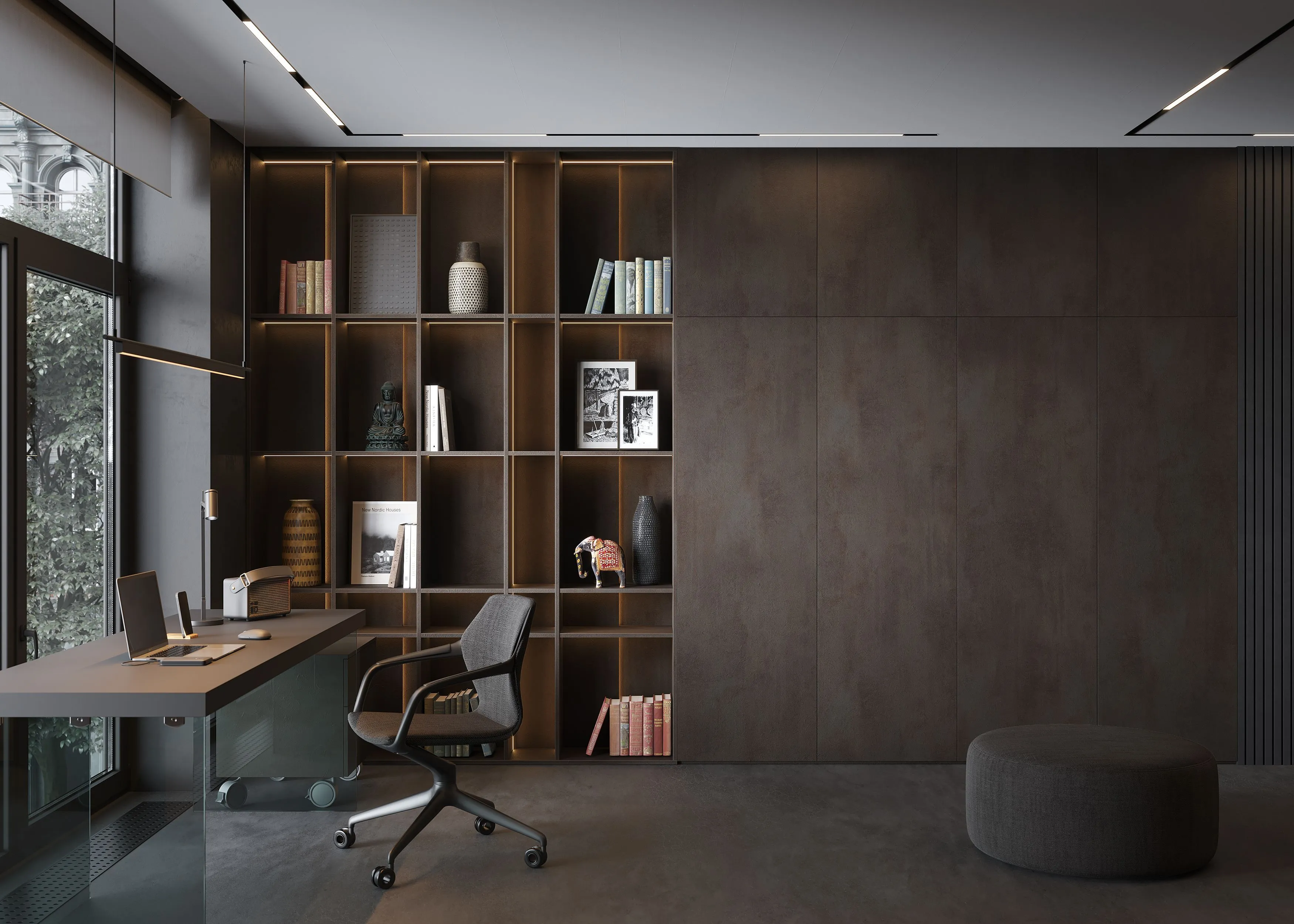 Кабинет, коллекция «Метрополитан» (арт. St113), мебель на заказ MrDoors