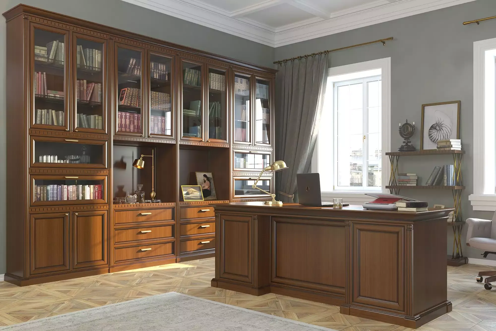 дизайн большого кабинета