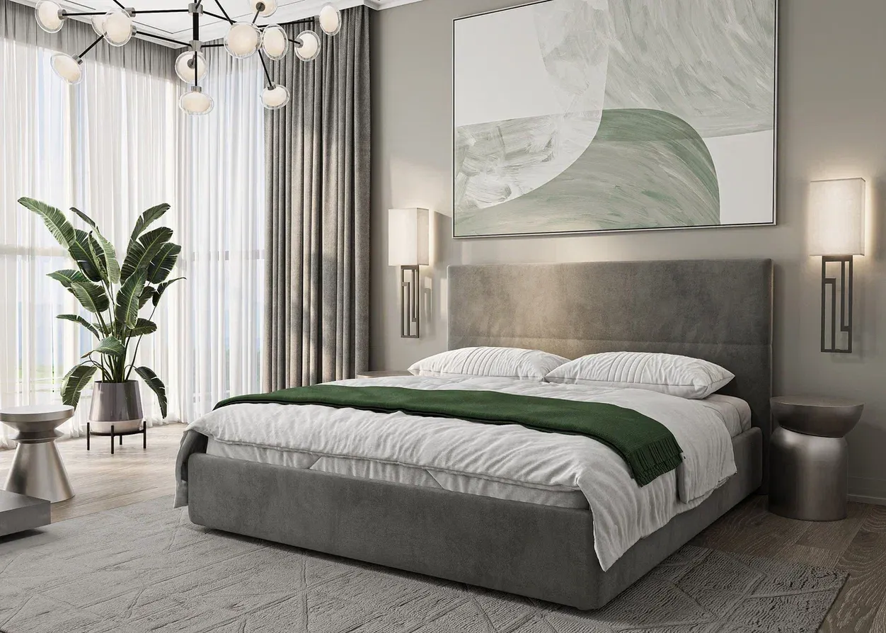 Спальня с кроватью AVVIO, серая (арт. 111)