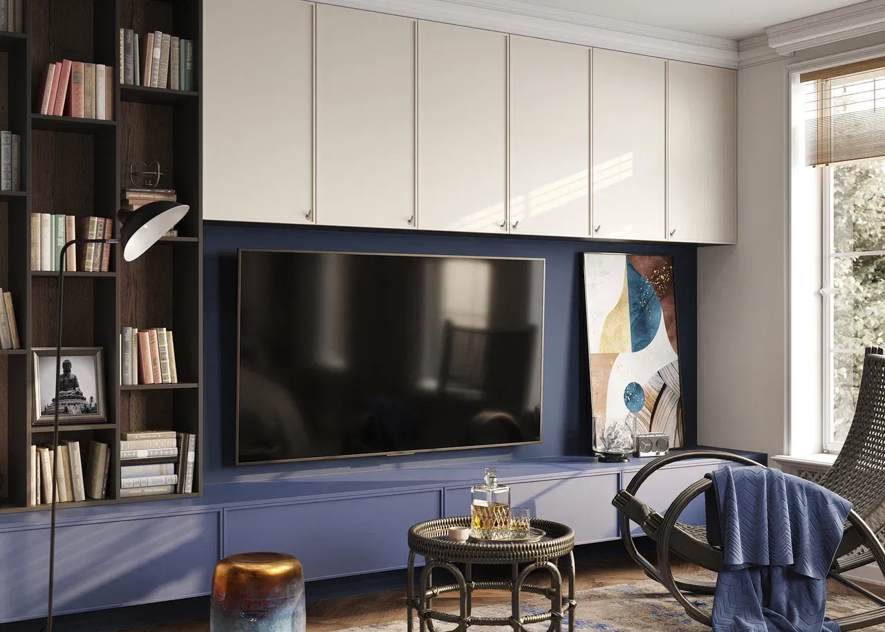 Гостиная в светлых тонах (арт. Lvr203), мебель на заказ MrDoors