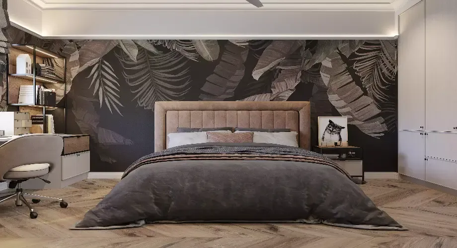 Дизайн узкой спальни