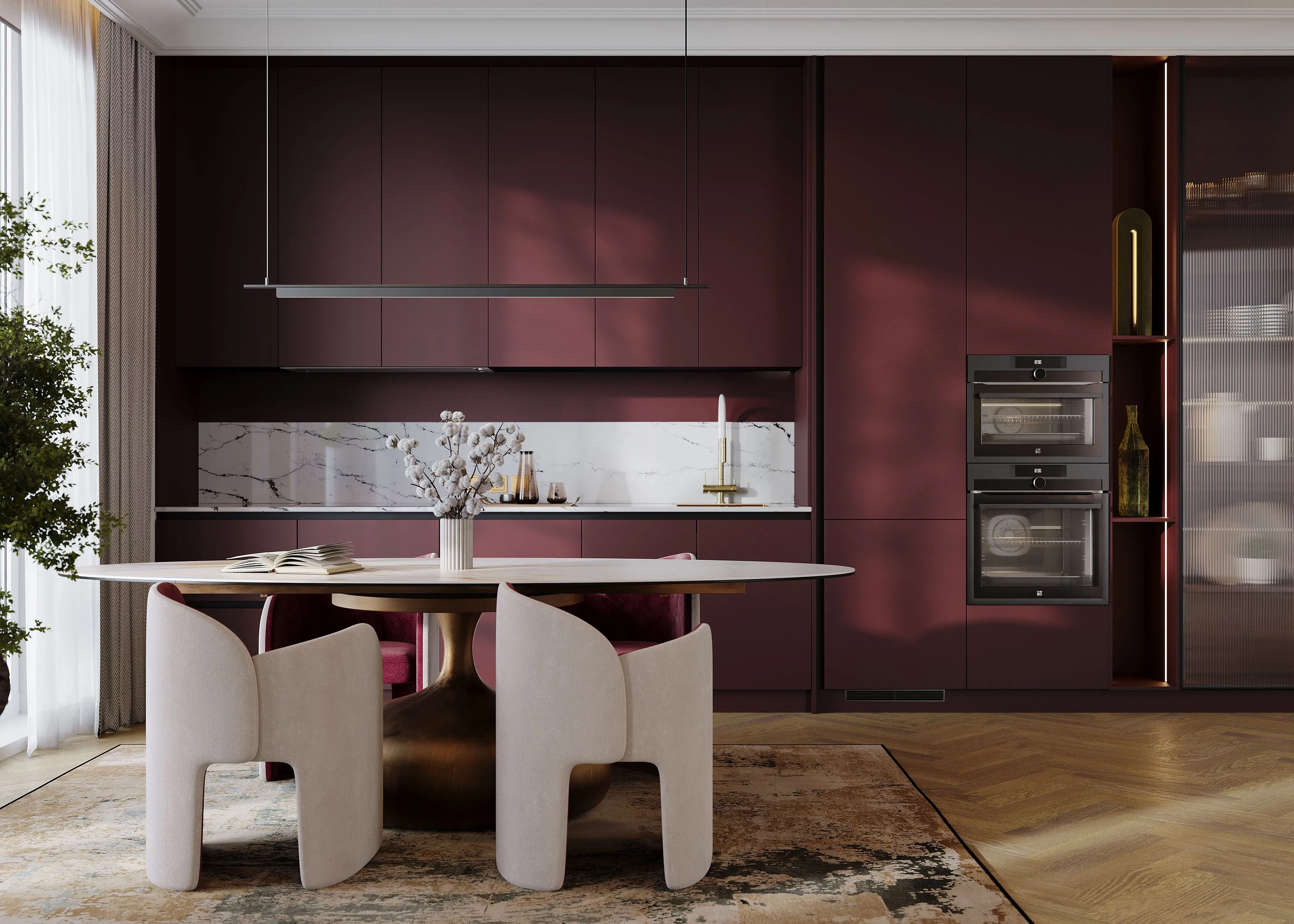 Кухня прямая в стиле модерн (арт. Kit492), мебель на заказ MrDoors