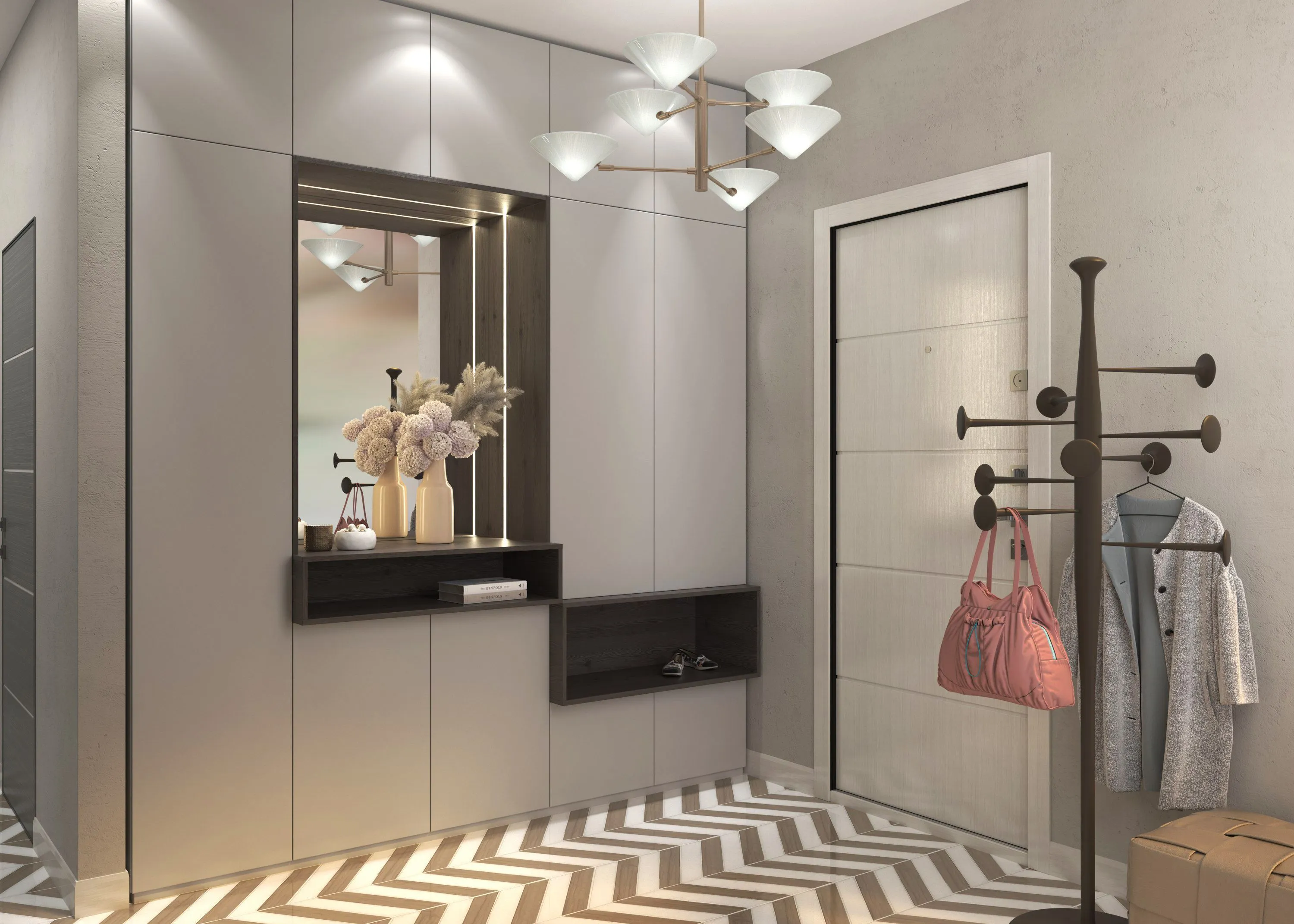 Мебель для прихожей в нише, мебель на заказ MrDoors