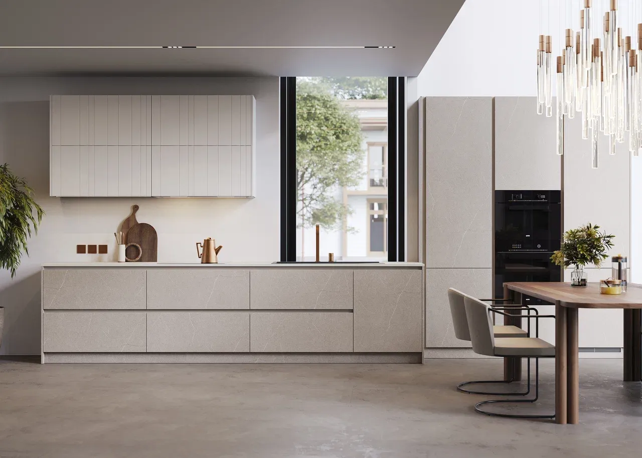 Кухня светлая с фрезеровкой CODE (арт. 300)