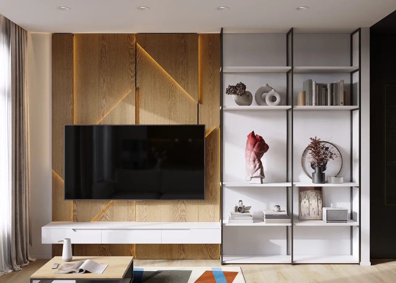 Гостиная в стиле модерн (арт. Lvr260), мебель на заказ MrDoors