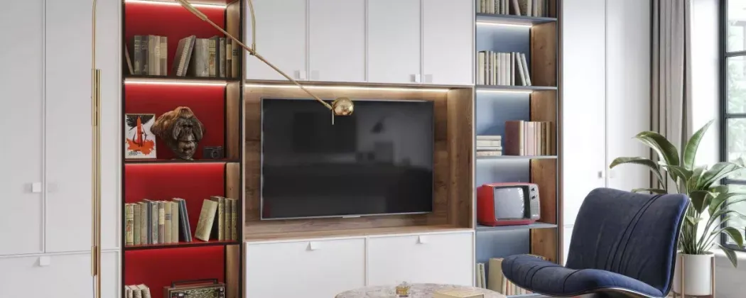 Модная стенка для гостиной