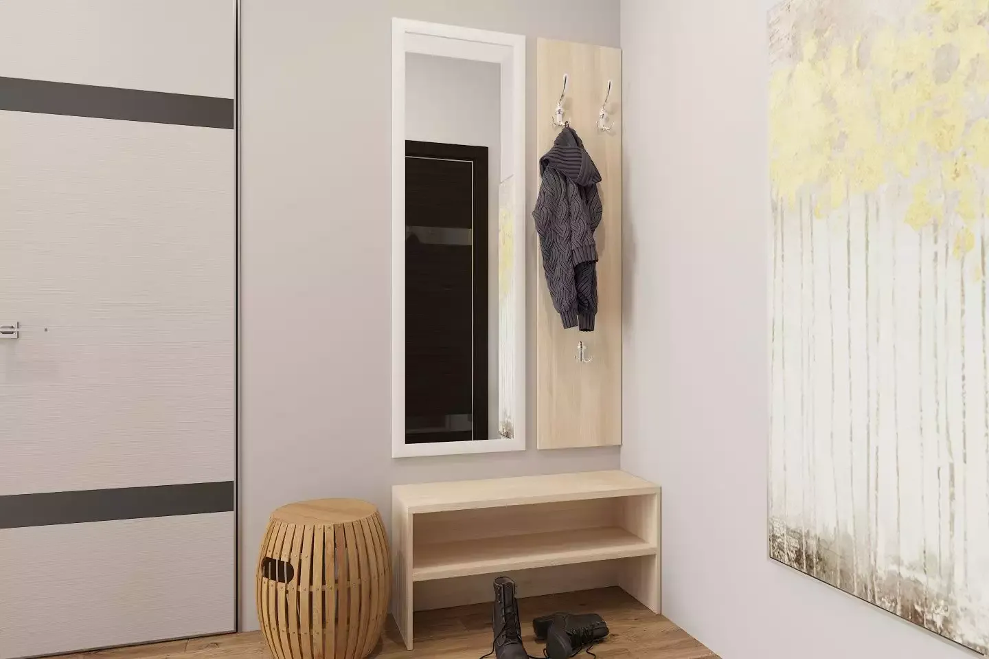 Прихожая, коллекция "Метрополитан" (арт. 100), мебель на заказ MrDoors