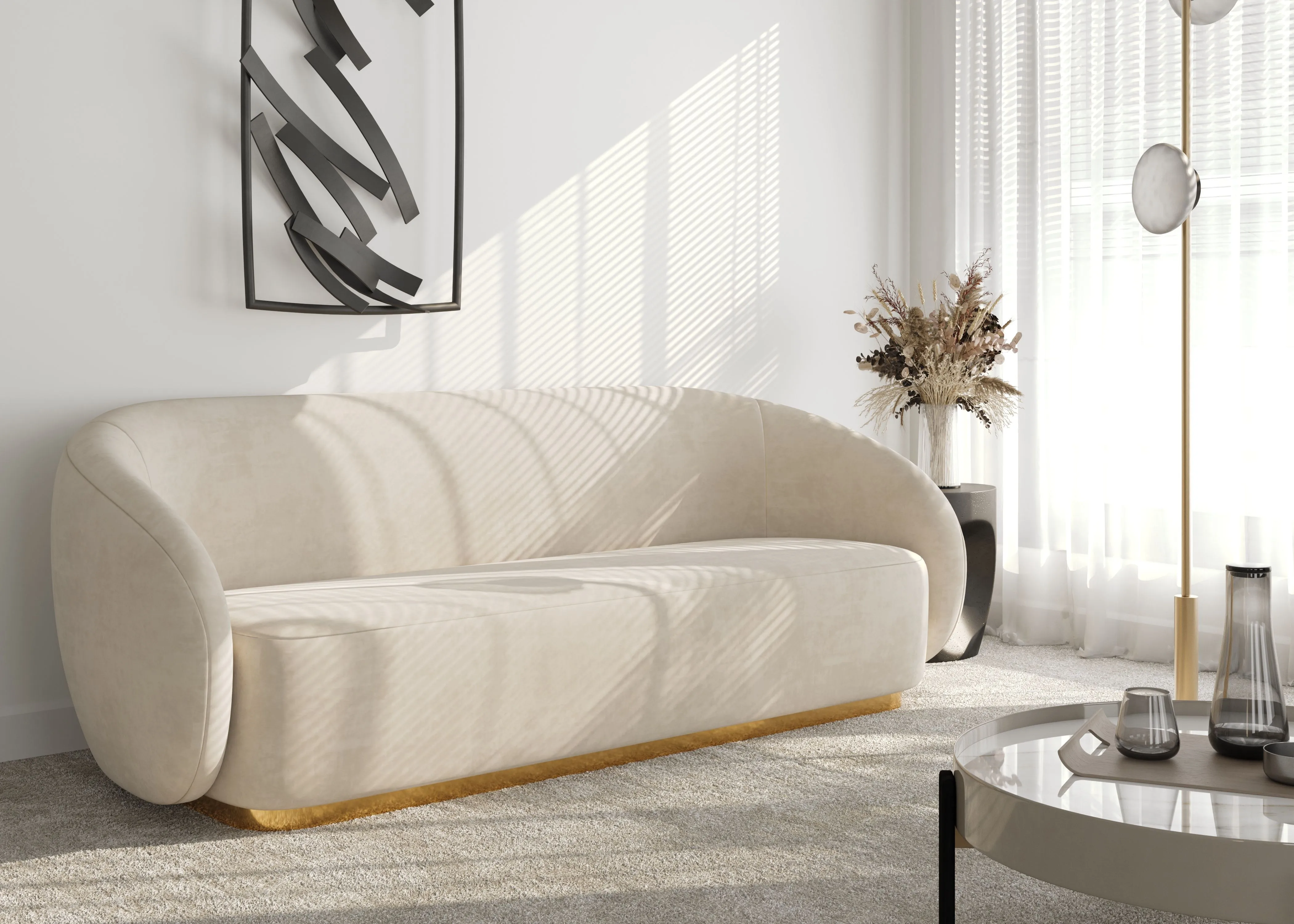 Диван Ponte, белый (арт. lvr223)