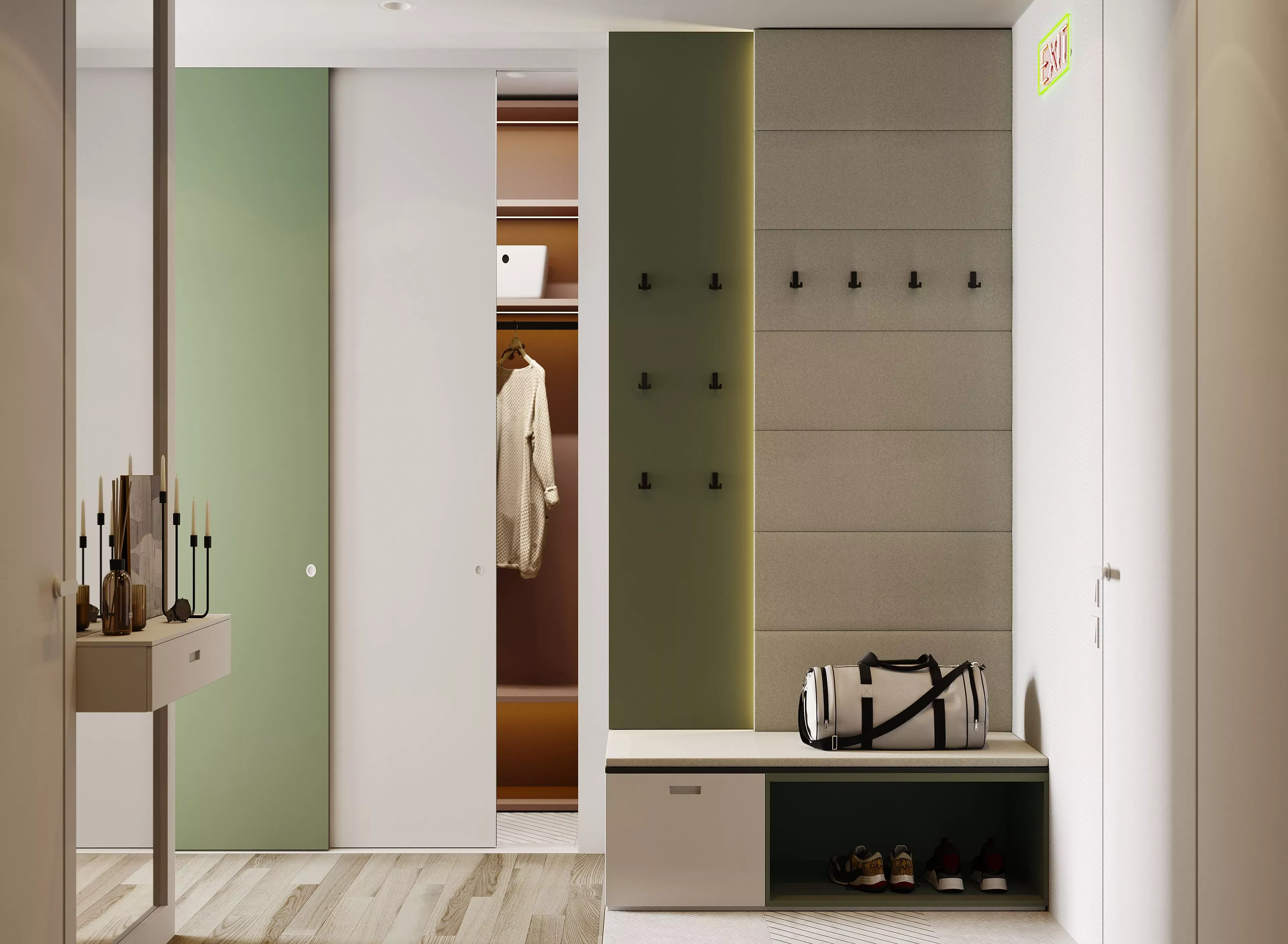 Прихожая, коллекция "Шифт" (арт. 157), мебель на заказ MrDoors