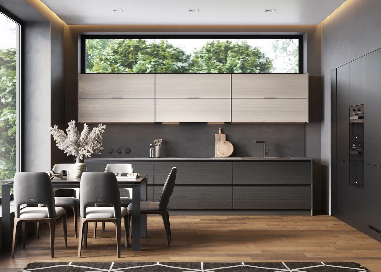 Кухня с фрезерованными фасадами (арт. 299)