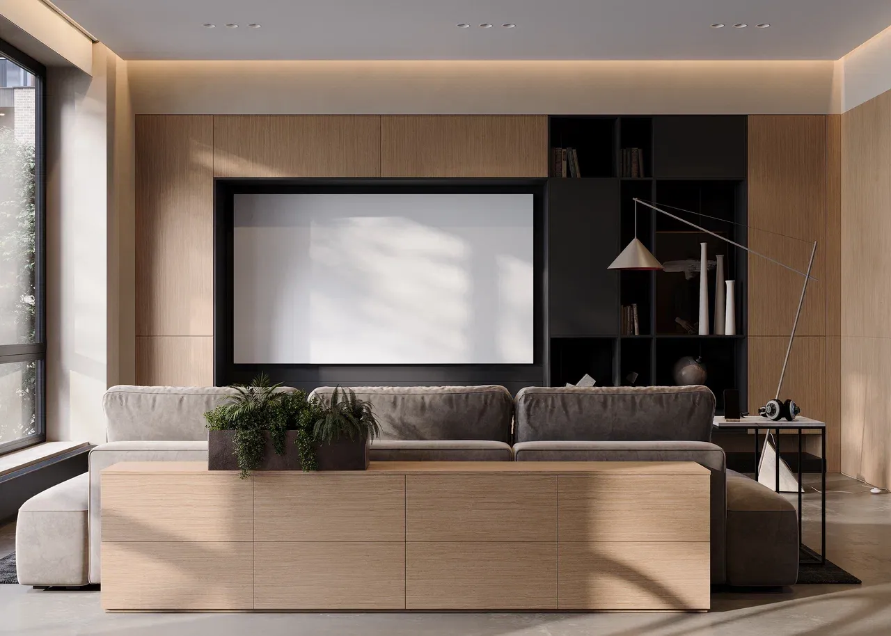 Гостиная в светлых тонах в стиле модерн (арт. Lvr289), мебель на заказ MrDoors