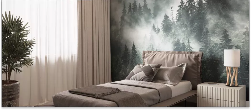 Оформляем стены в спальне