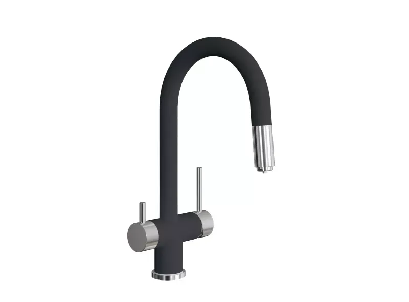 Смеситель Florentina Маэстро, черный (арт. 337.03Н.2123.102), мебель на заказ MrDoors