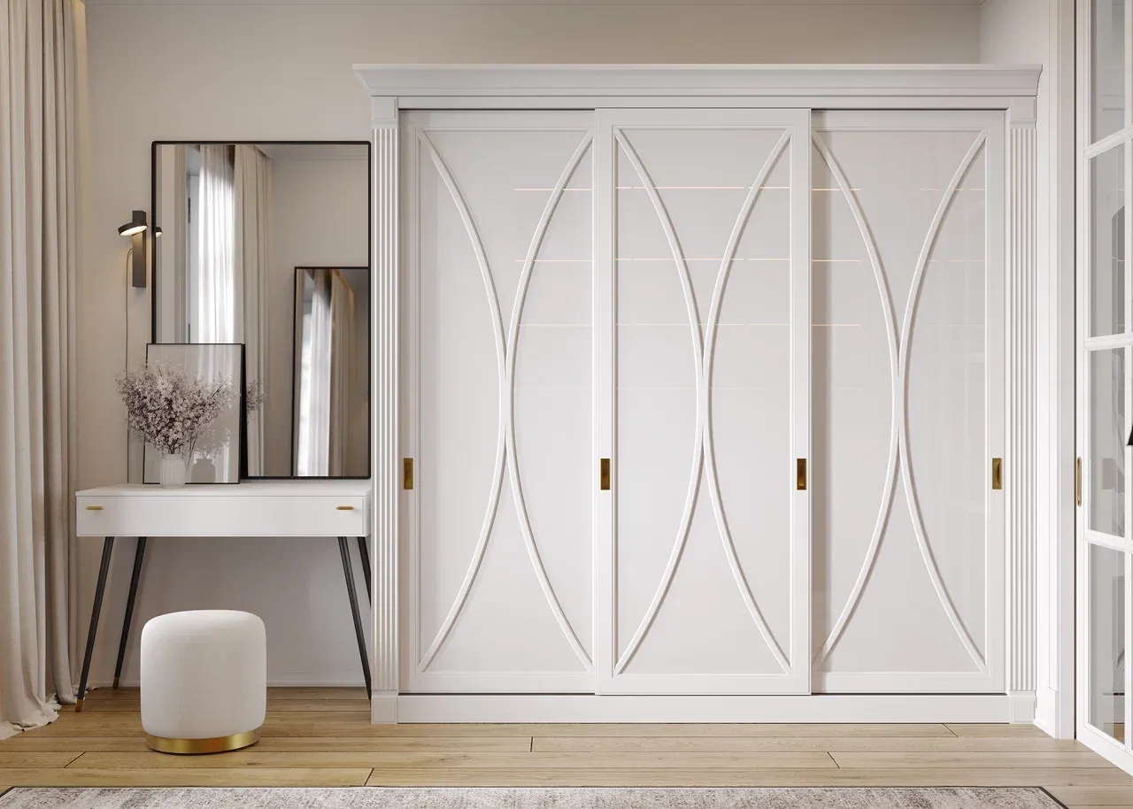 Шкаф-купе в стиле неоклассика (арт. Sd101), мебель на заказ MrDoors