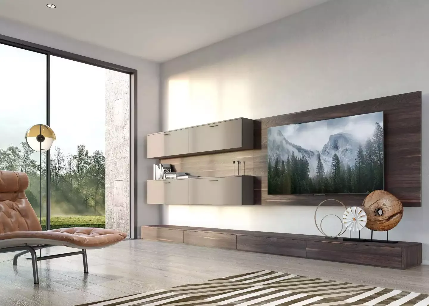 светлая модульная гостиная