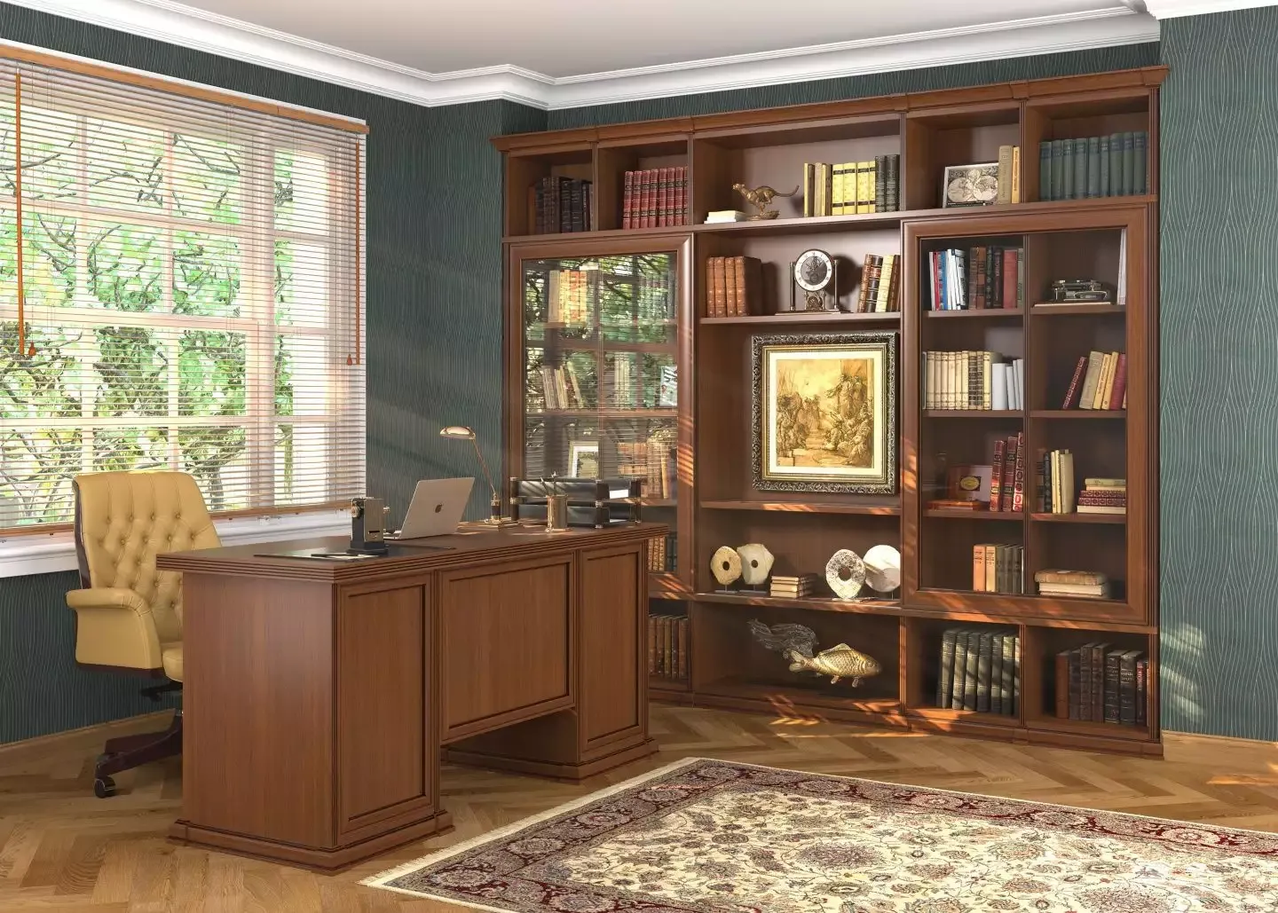 Кабинет, коллекция "Сомерсет" (арт. 055), мебель на заказ MrDoors