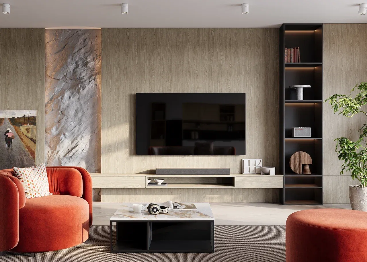 Гостиная в стиле модерн (арт. Lvr286), мебель на заказ MrDoors