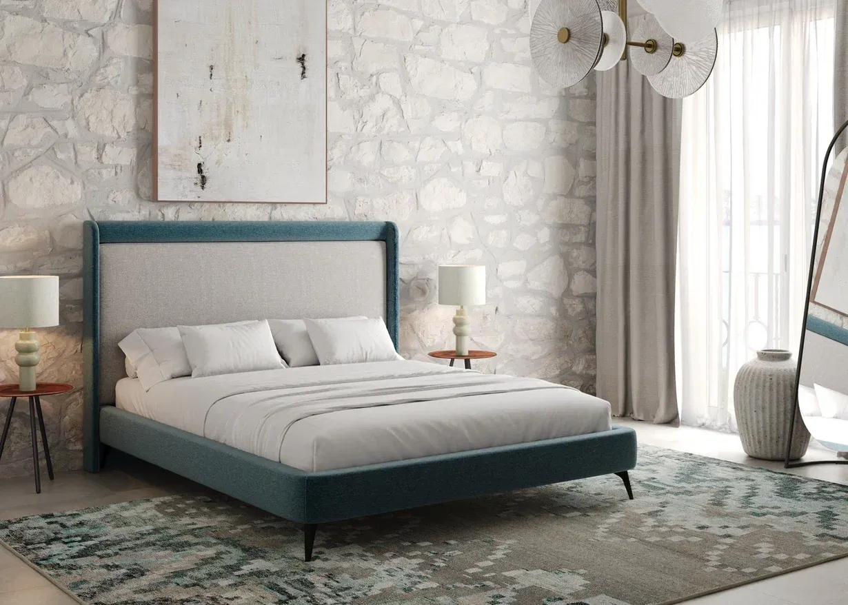 Спальня с кроватью Coppia, синяя (арт. 115)