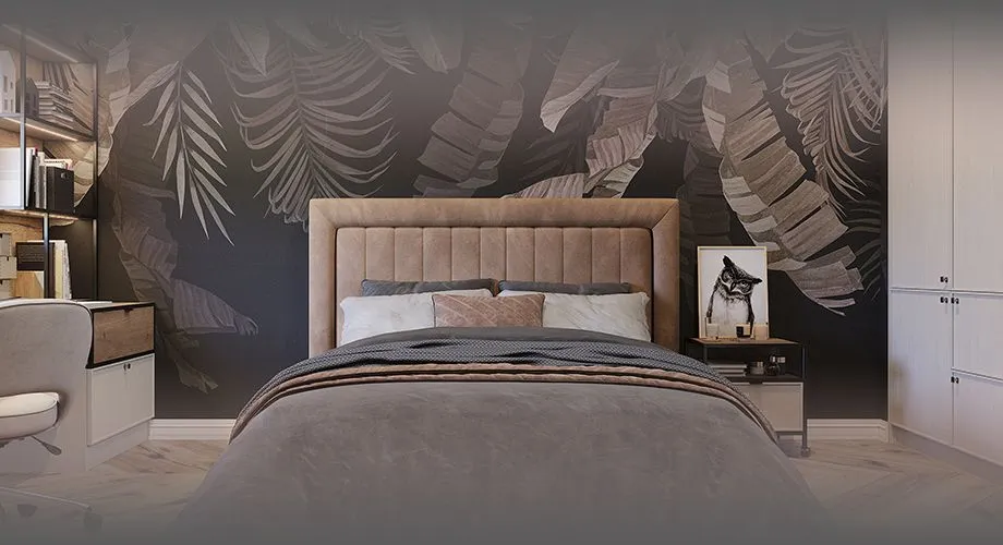 Как украсить стену в спальне