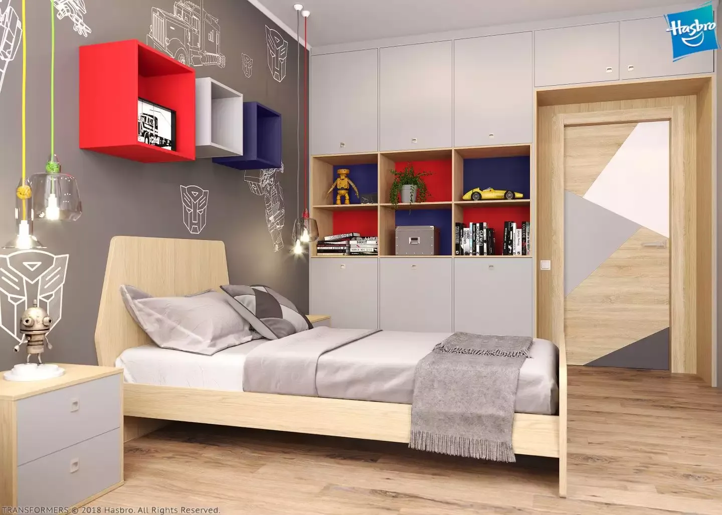 Детская комната в стиле Трансформеров, мебель на заказ MrDoors