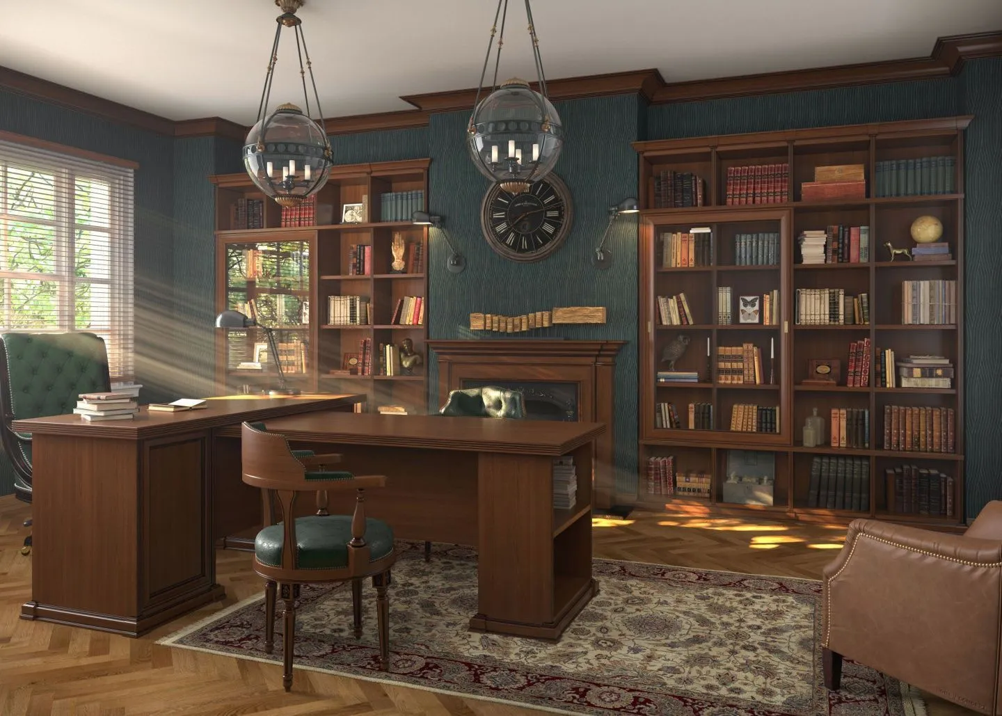 интерьер кабинета руководителя мужчины