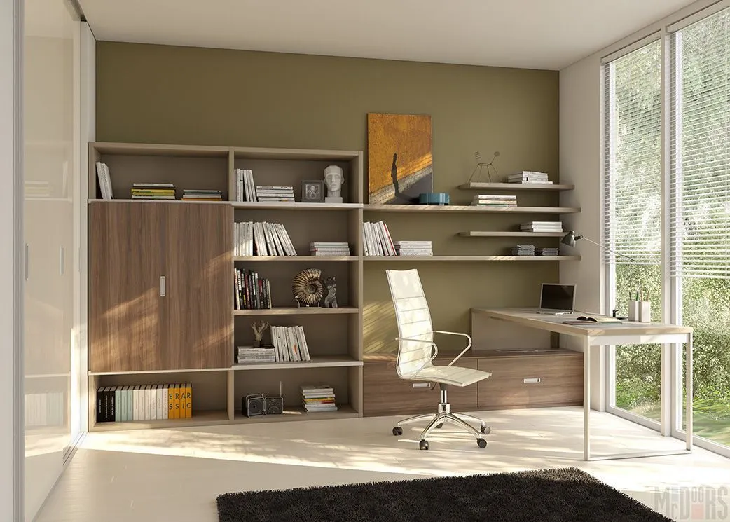 кабинет в коричневых тонах