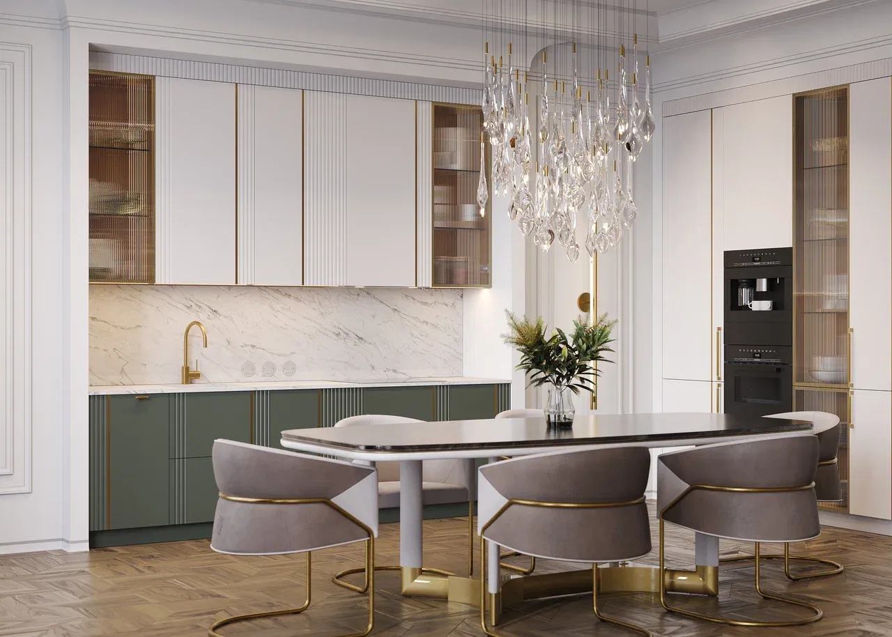 Кухня светлая в стиле модерн (арт. kit315), мебель на заказ MrDoors