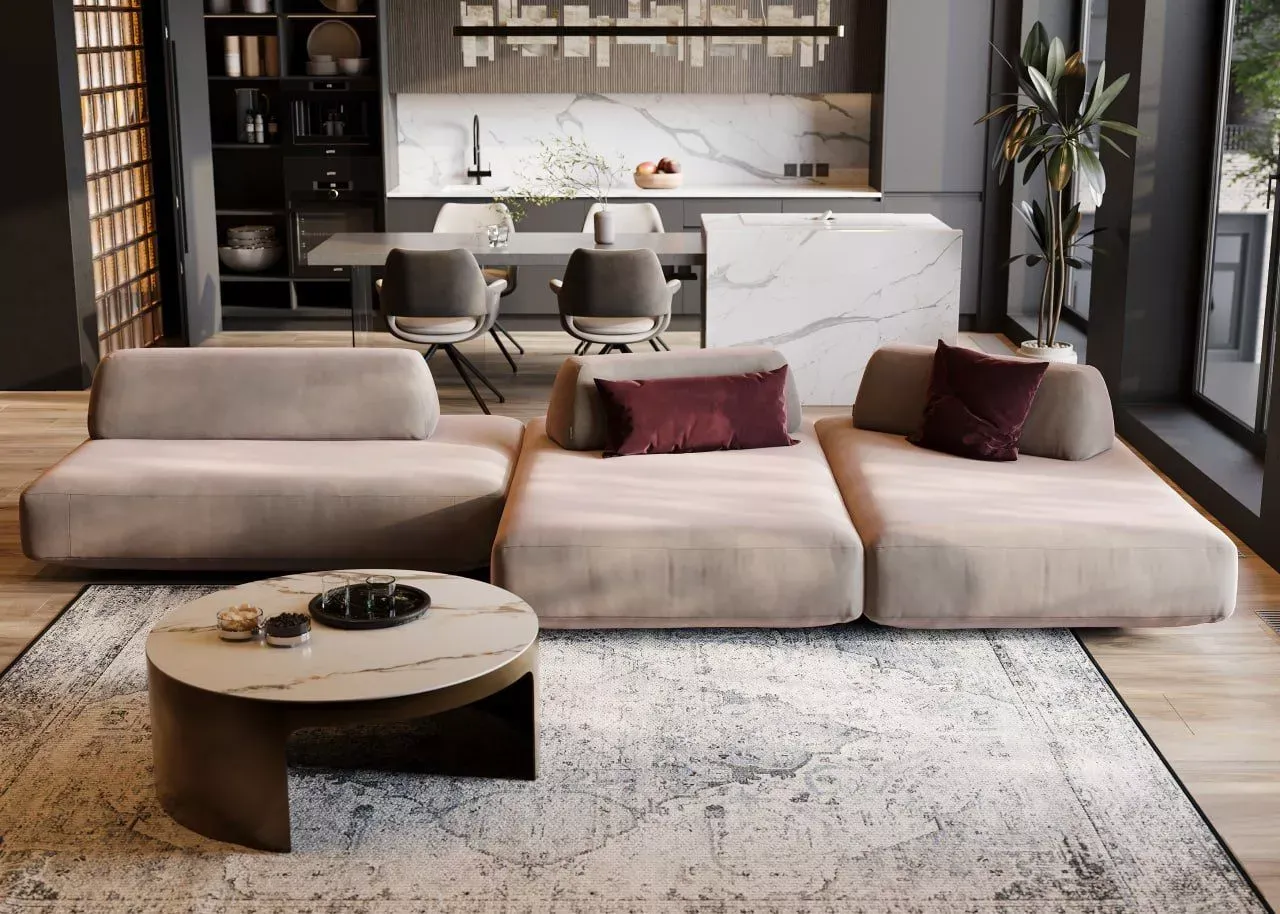 Диван Motion, бежевый (арт. Lvr290), мебель на заказ MrDoors