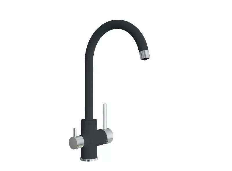 Смеситель Florentina Клио, черный (арт. 333.13Н.2123.102), мебель на заказ MrDoors