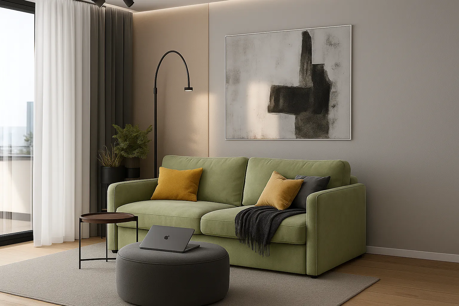 Диван Como, зеленый (арт. Sof039), мебель на заказ MrDoors