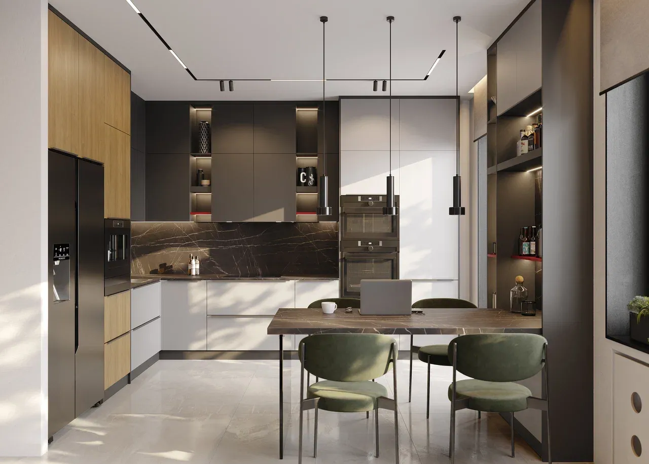 Кухня, коллекция "Метрополитан" (арт. 227), мебель на заказ MrDoors