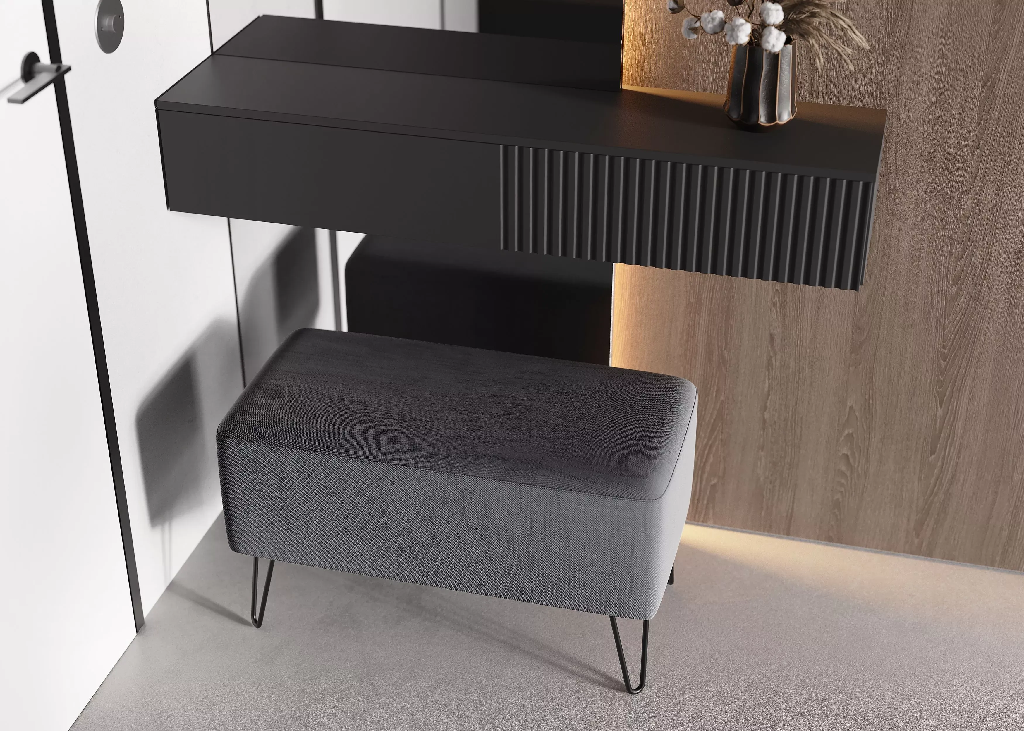 Пуф Portu прямоугольный на опорах (арт. 006)