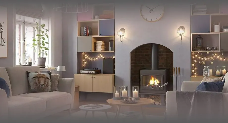 Камины в интерьере гостиной. Стили и оформление