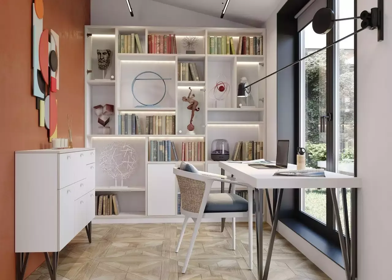 Кабинет, коллекция "Метрополитан" (арт. 113), мебель на заказ MrDoors