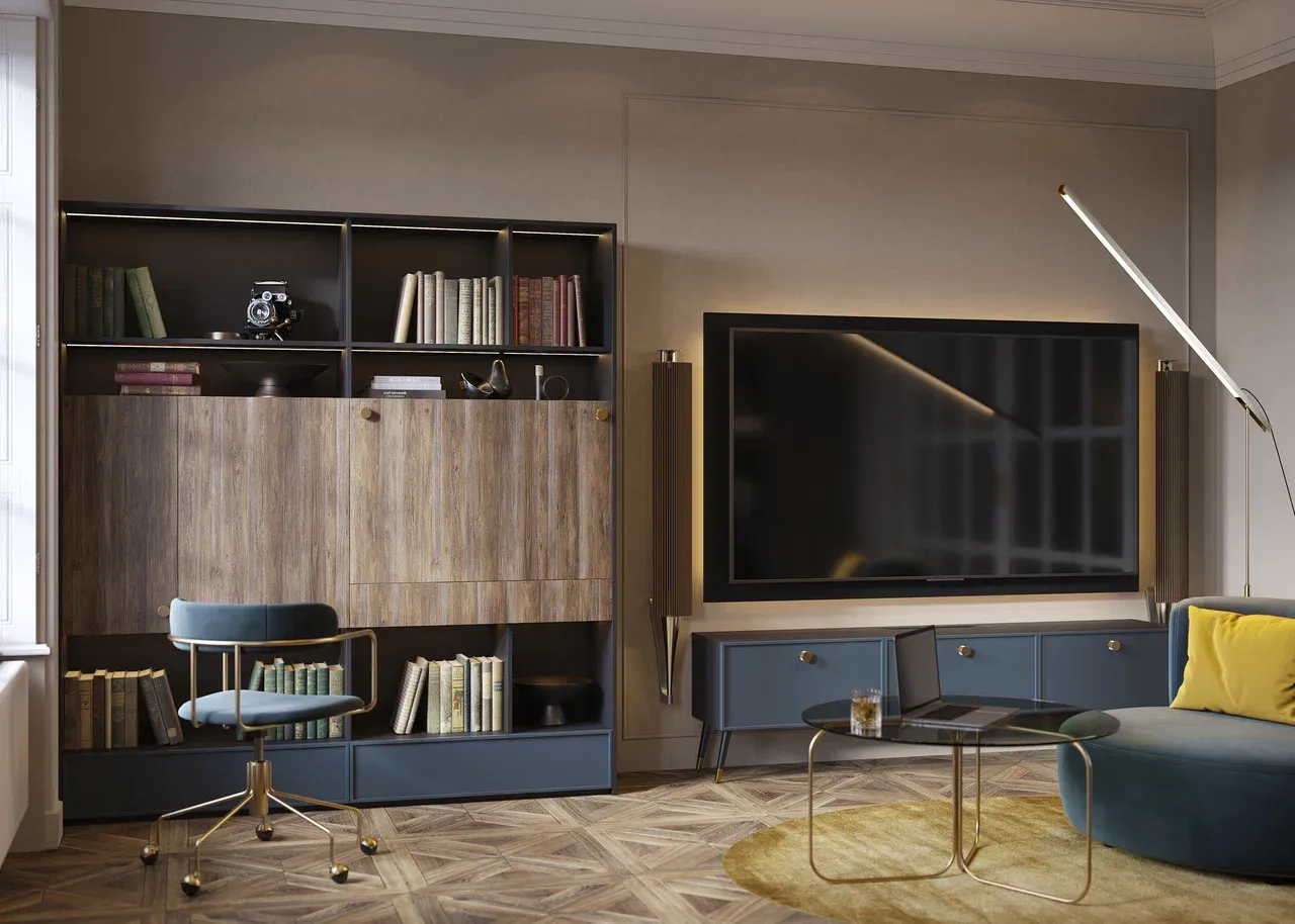 Гостиная, коллекция Метрополитан (арт. Lvr211), мебель на заказ MrDoors