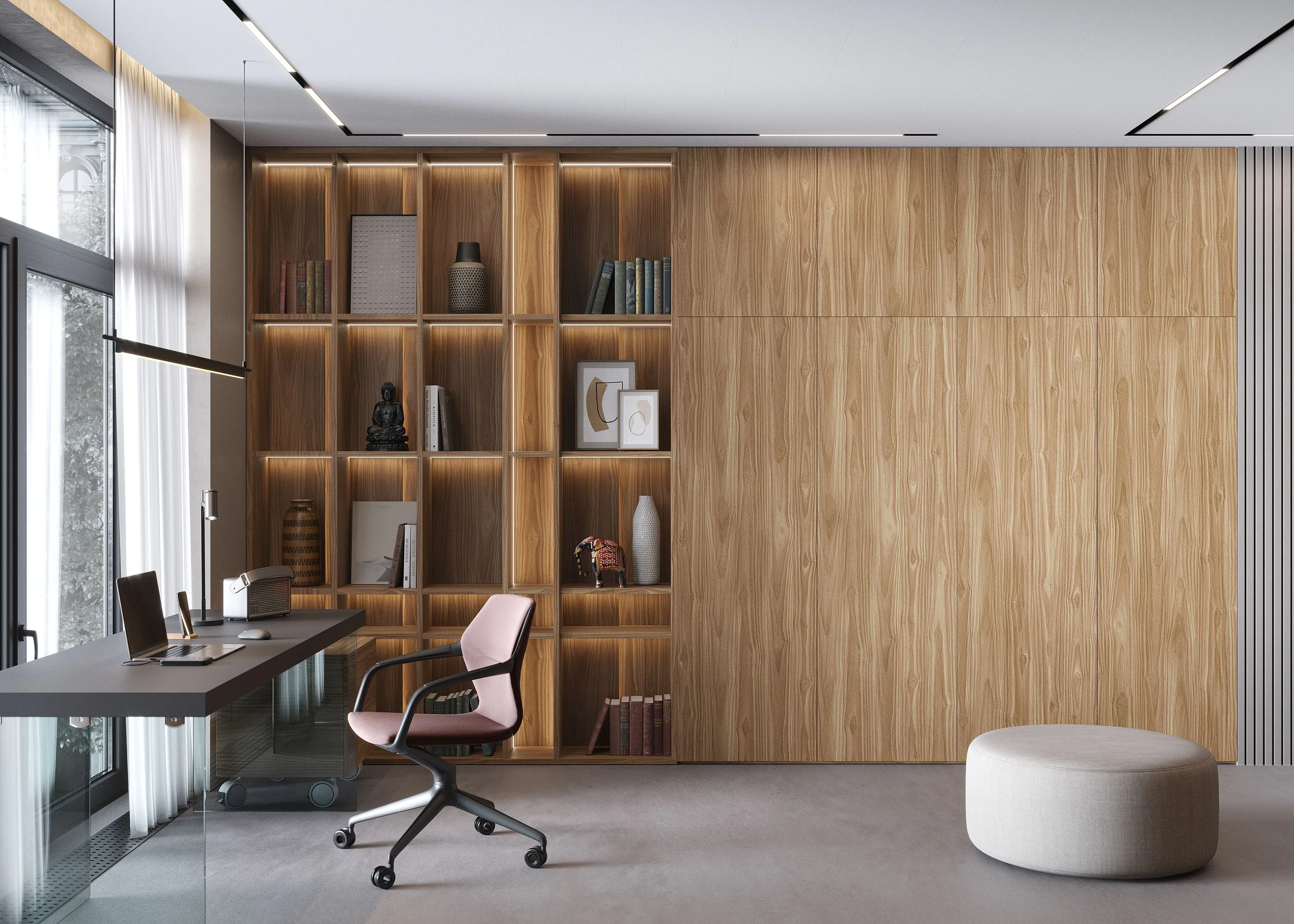 Кабинет, коллекция «Метрополитан» (арт. St107), мебель на заказ MrDoors