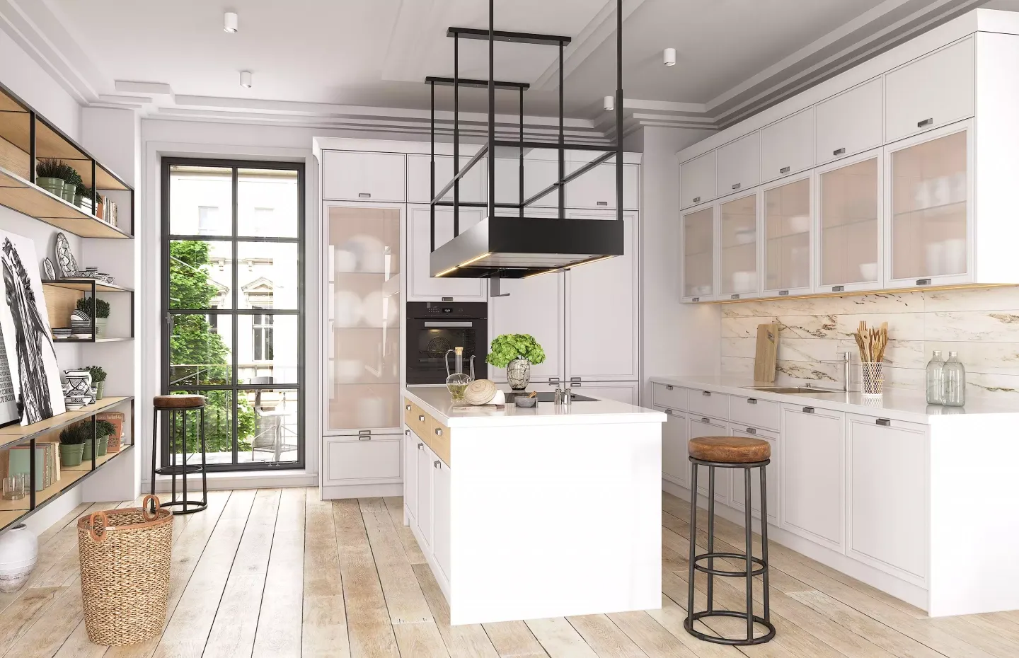 Современная кухня под городской стиль, мебель на заказ MrDoors