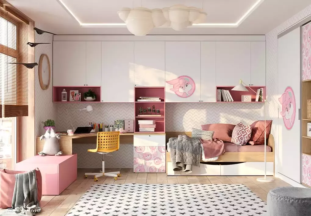 Детская "MyMeRu" в стилистике м/ф "Looney Tunes" (арт. 117), мебель на заказ MrDoors