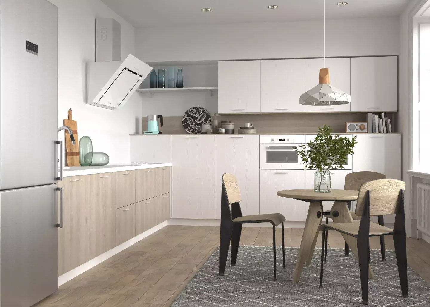 Кухня в скандинавском стиле, мебель на заказ MrDoors