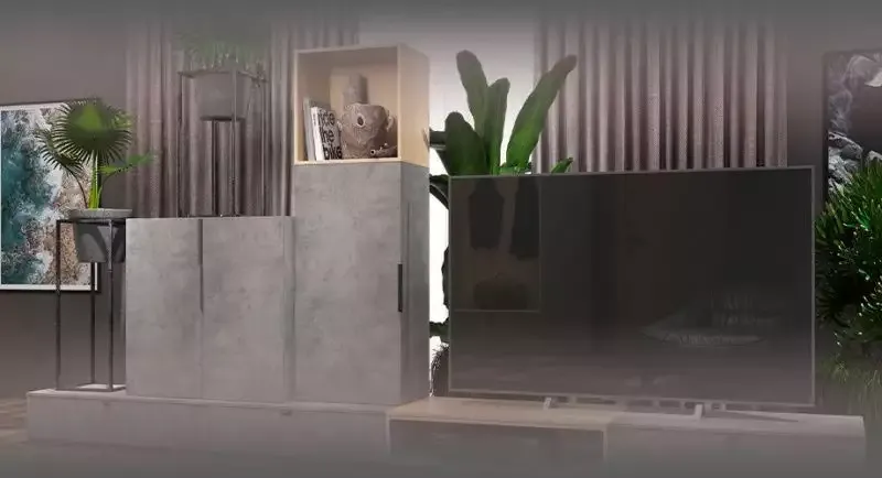 Дизайн шкафов в гостиную — 40 фото