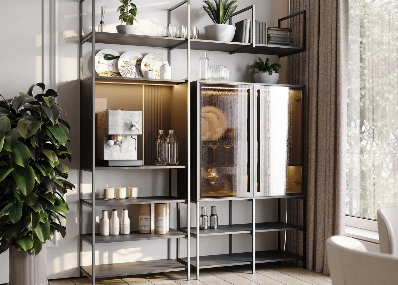 Комод с баром в стиле лофт (арт. Smf011), мебель на заказ MrDoors