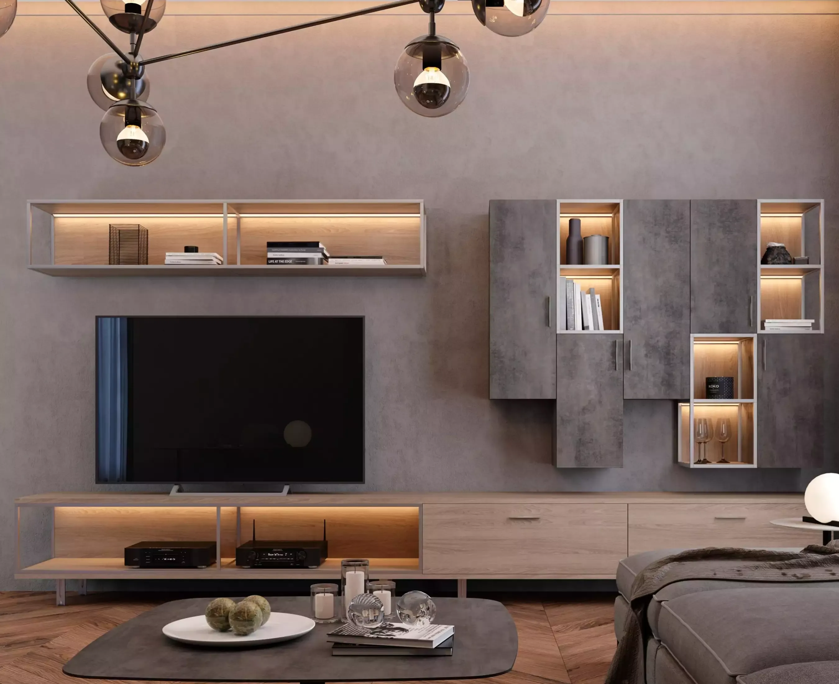 Гостиная 287 в стиле Урбан для дома, мебель на заказ MrDoors