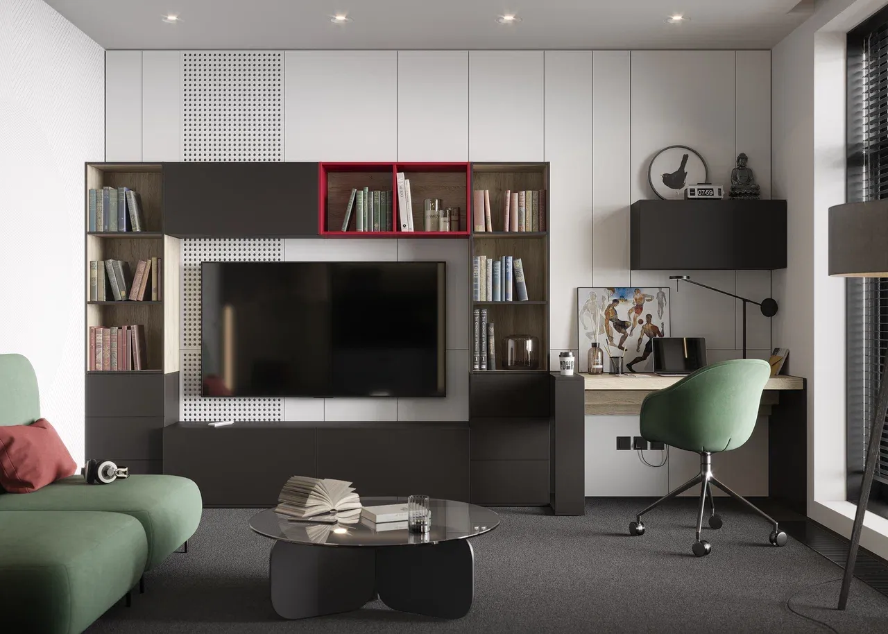 Гостиная, коллекция Метрополитан (арт. Lvr196), мебель на заказ MrDoors