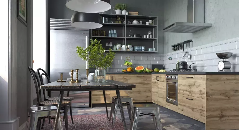 Интерьер серой кухни: идеи дизайна и сочетания цветов (с фото)