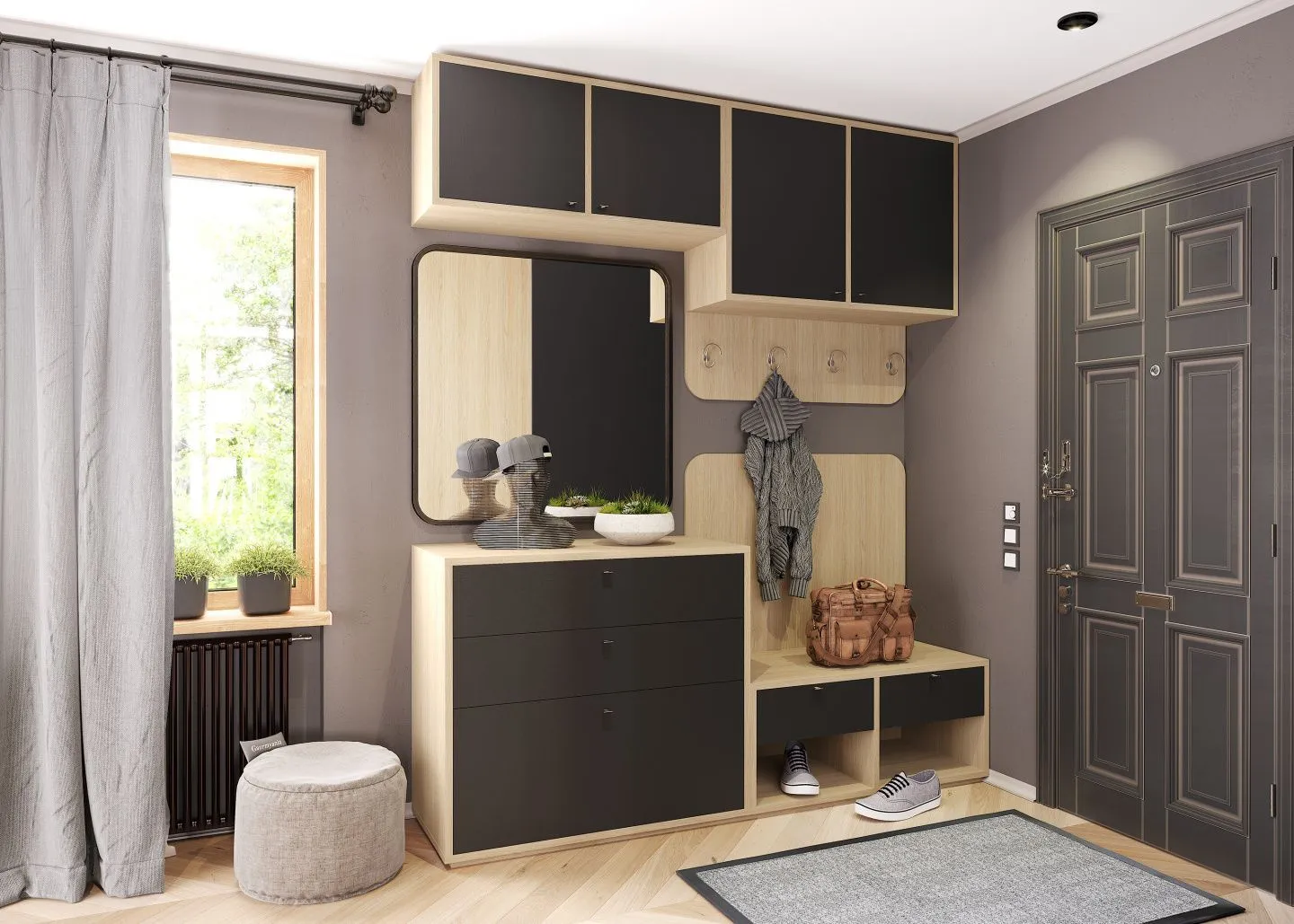 Небольшая прихожая в студию, мебель на заказ MrDoors