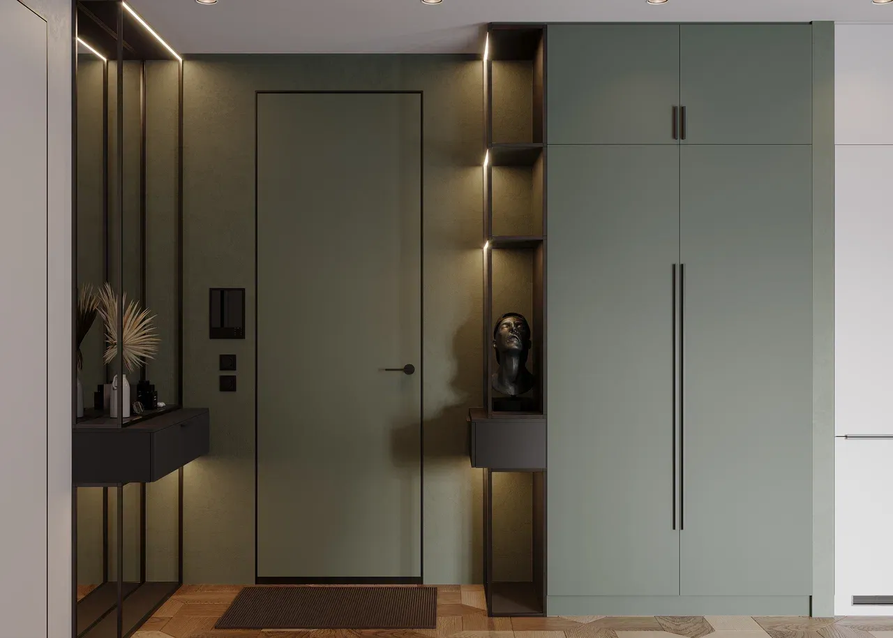 Прихожая в матовом покрытии (арт. Ant142), мебель на заказ MrDoors