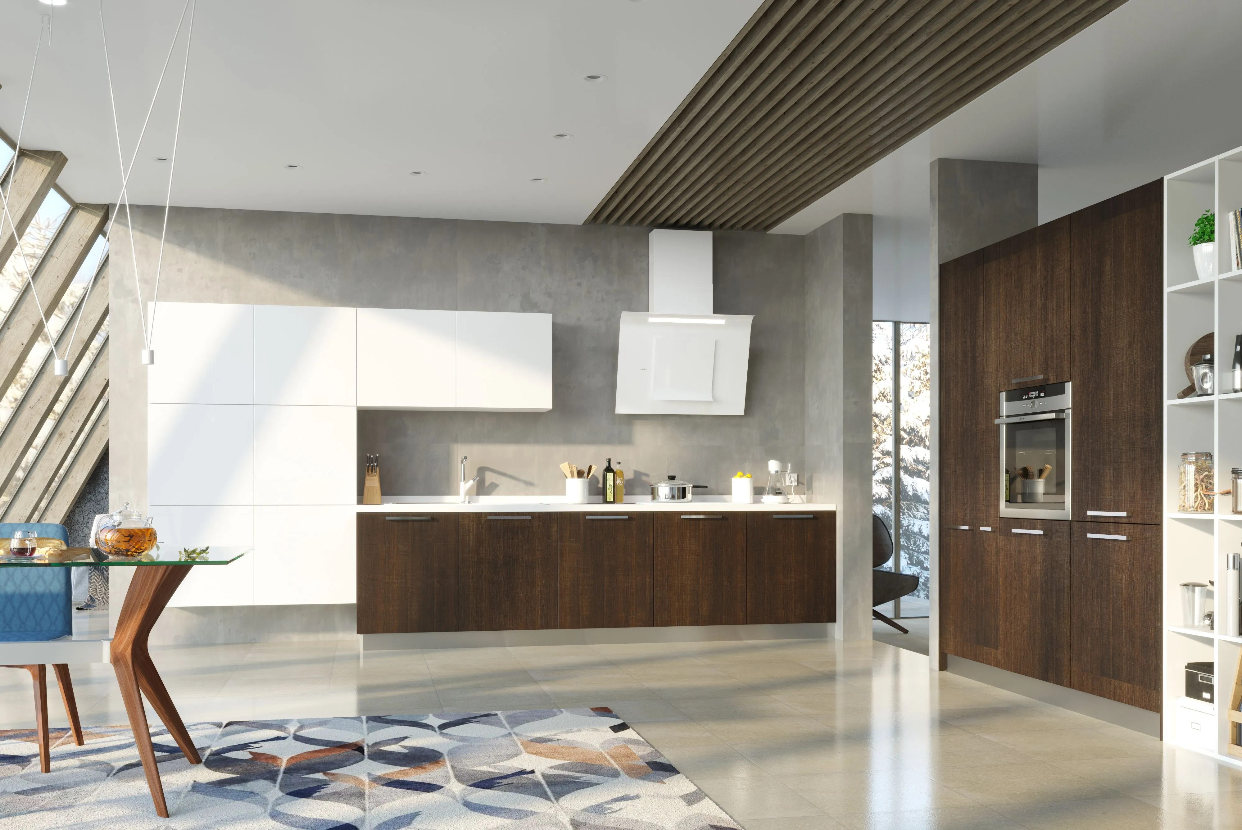 дизайн кухни лофт 