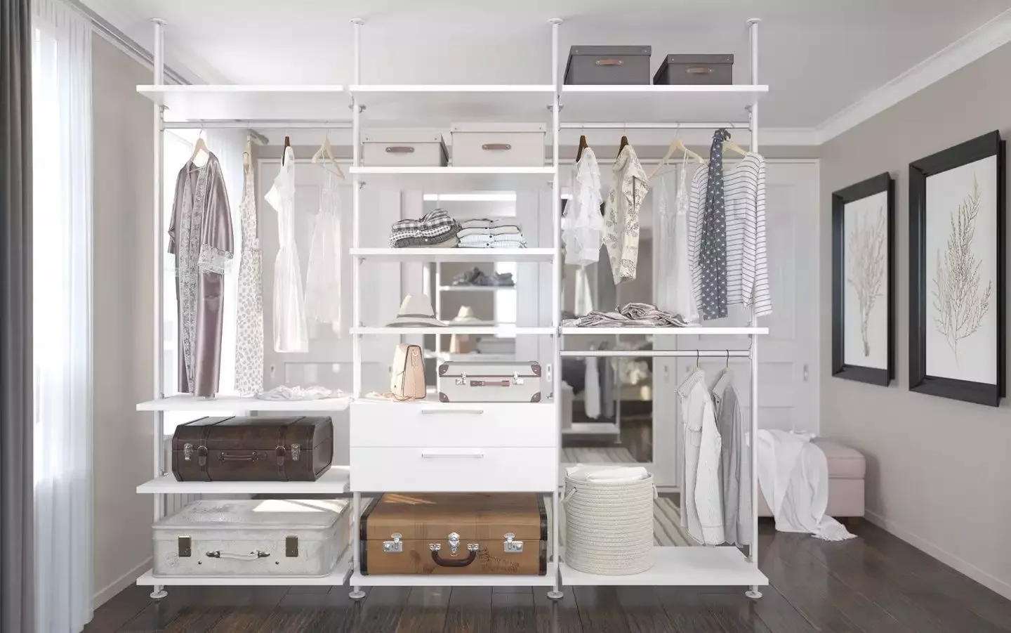 как обустроить маленькую гардеробную